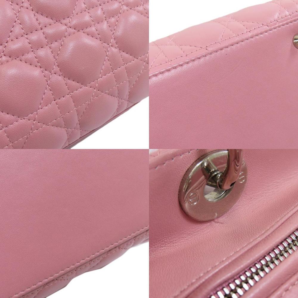Christian Dior 2way Handbag Lambskin Pink - Picture 6 of 9